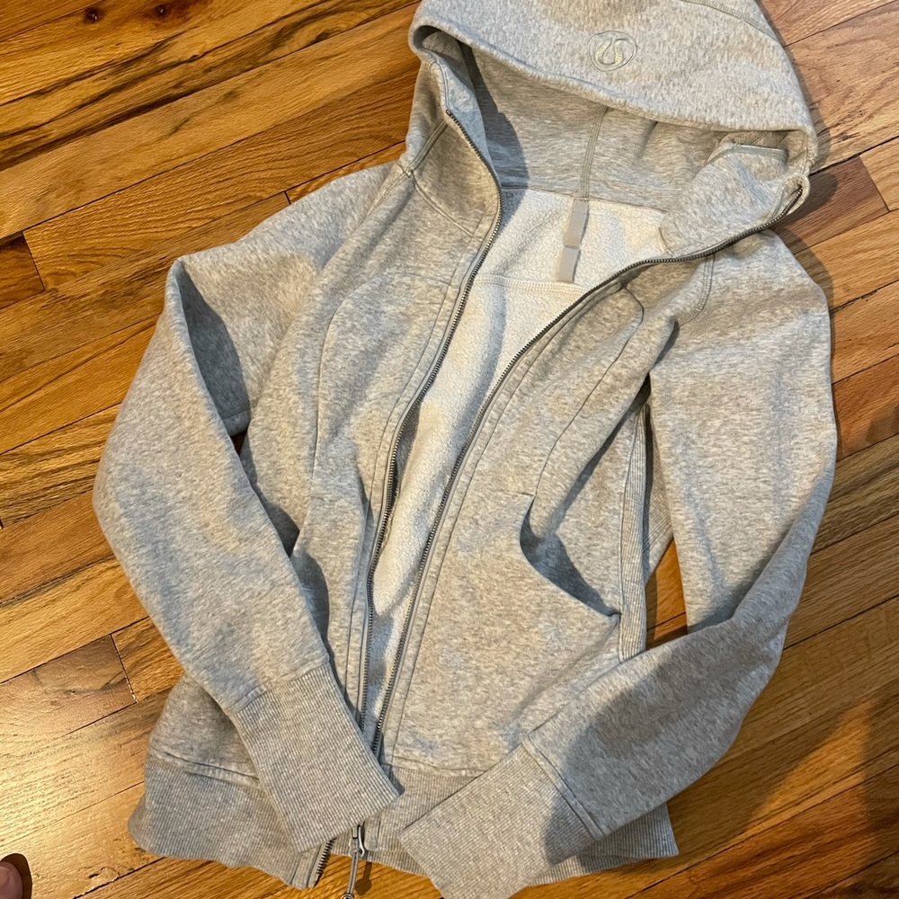 Grey lululemon scuba zip up hoodie